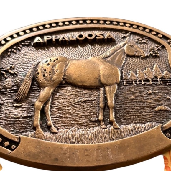 Tony Lama Horse Breeder Series Solid Brass Appaloosa Belt Buckle First Edition - Picture 4 of 4